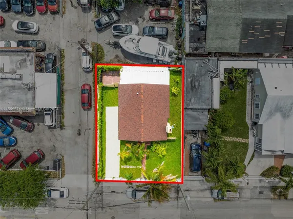 an aerial view of multiple house