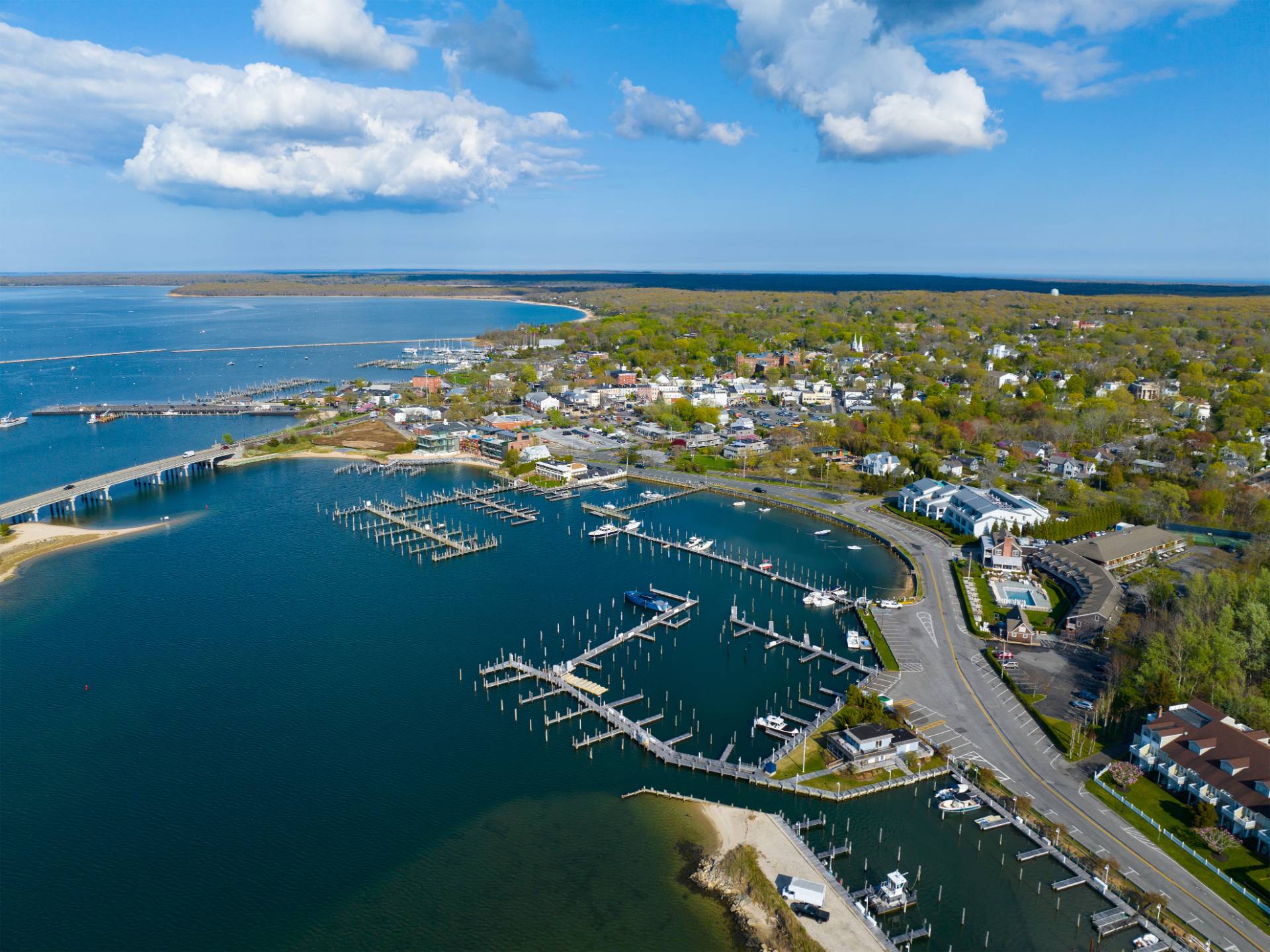an aerial view of ocean residential houses with outdoor space and ocean view