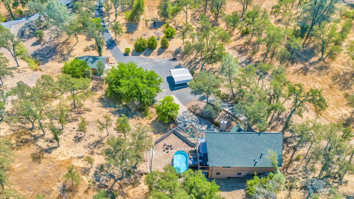 1499 Sawmill Road, Unit 594 Copperopolis, CA 95228 - Photo 70 of 98 Aerial of the property and long driveway.