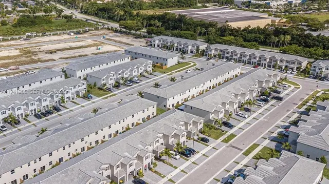 a view of a city with tall buildings