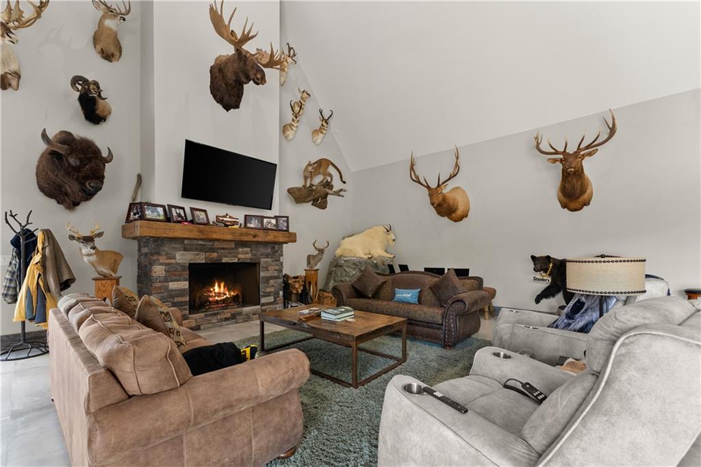 373 Fortress Way Jefferson, GA 30549 - Photo 76 of 118 a living room with furniture a flat screen tv and fireplace