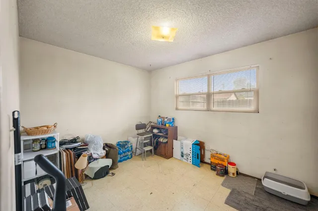 a storage room with furniture