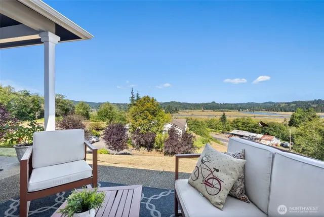 a view of a couches in the roof deck