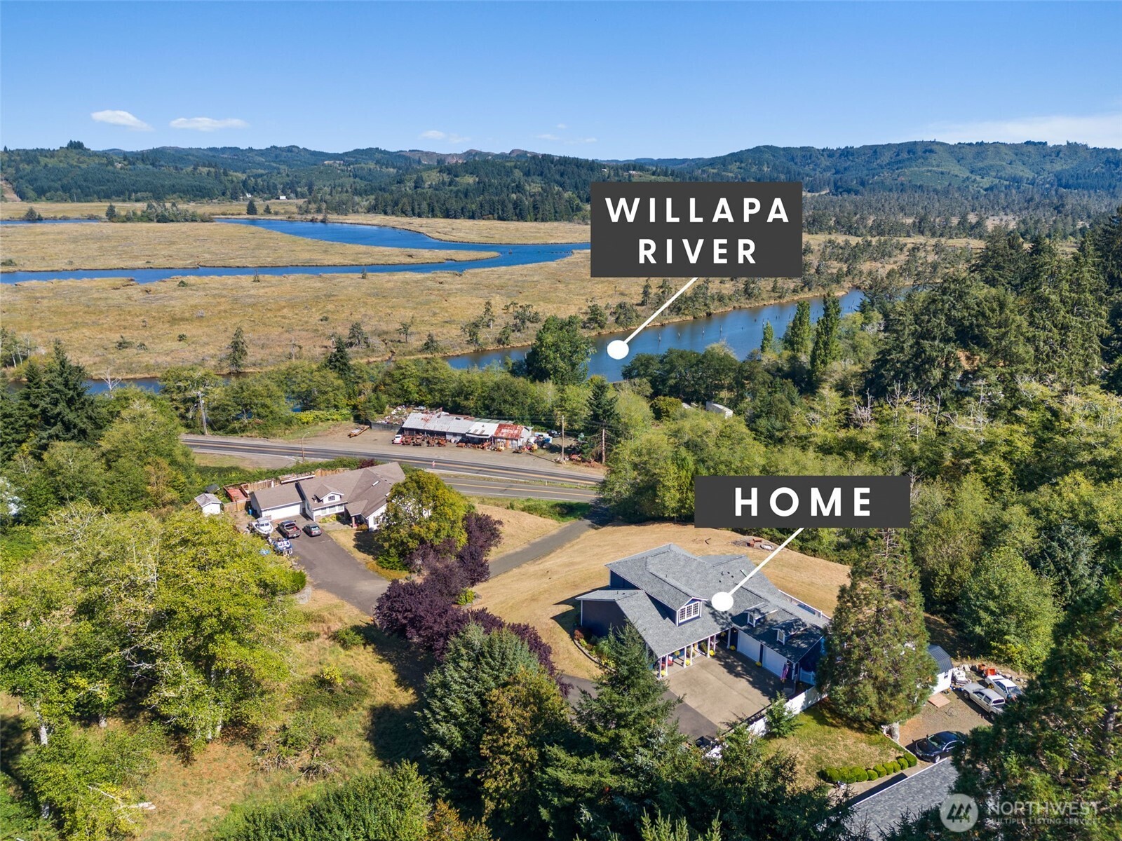 1480 Pacific Avenue Raymond, WA 98577 - Photo 40 of 40 a view of a city with an ocean view