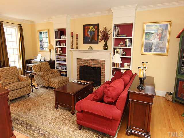 2512 Ashley Court Raleigh, NC 27607 - Photo 24 of 24 Easy floorplan again takes you from the kitchen to the family room - great for entertaining - or just enjoying time with your family. Living Room