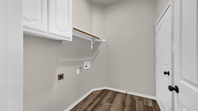 a view of small space with racks on the wall