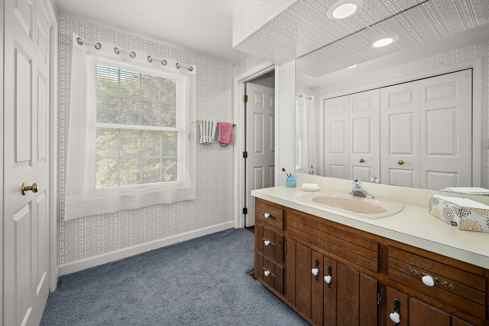8510 Gurler Road DeKalb, IL 60115 - Photo 24 of 46 a bathroom with a sink and a mirror