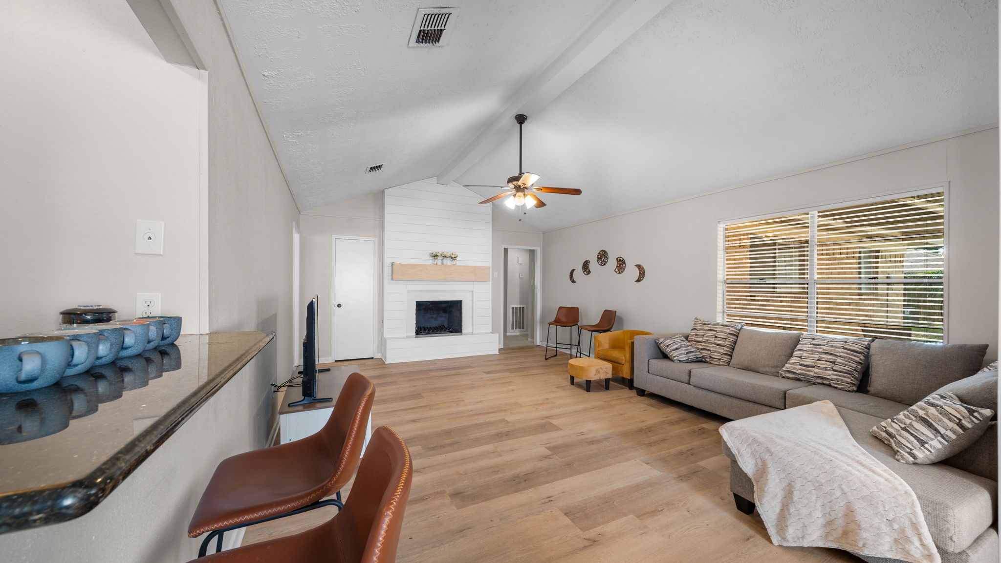 9631 Crail Drive Spring, TX 77379 - Photo 7 of 29 Living room with fireplace