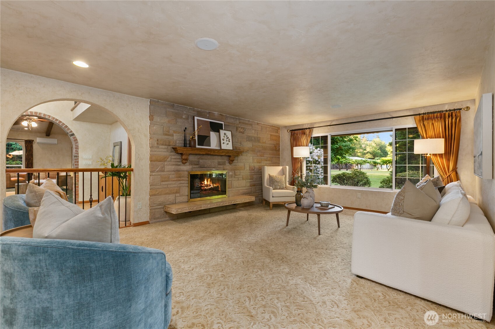 1788 Matz Road Ferndale, WA 98248 - Photo 10 of 40 a living room with furniture and a fireplace