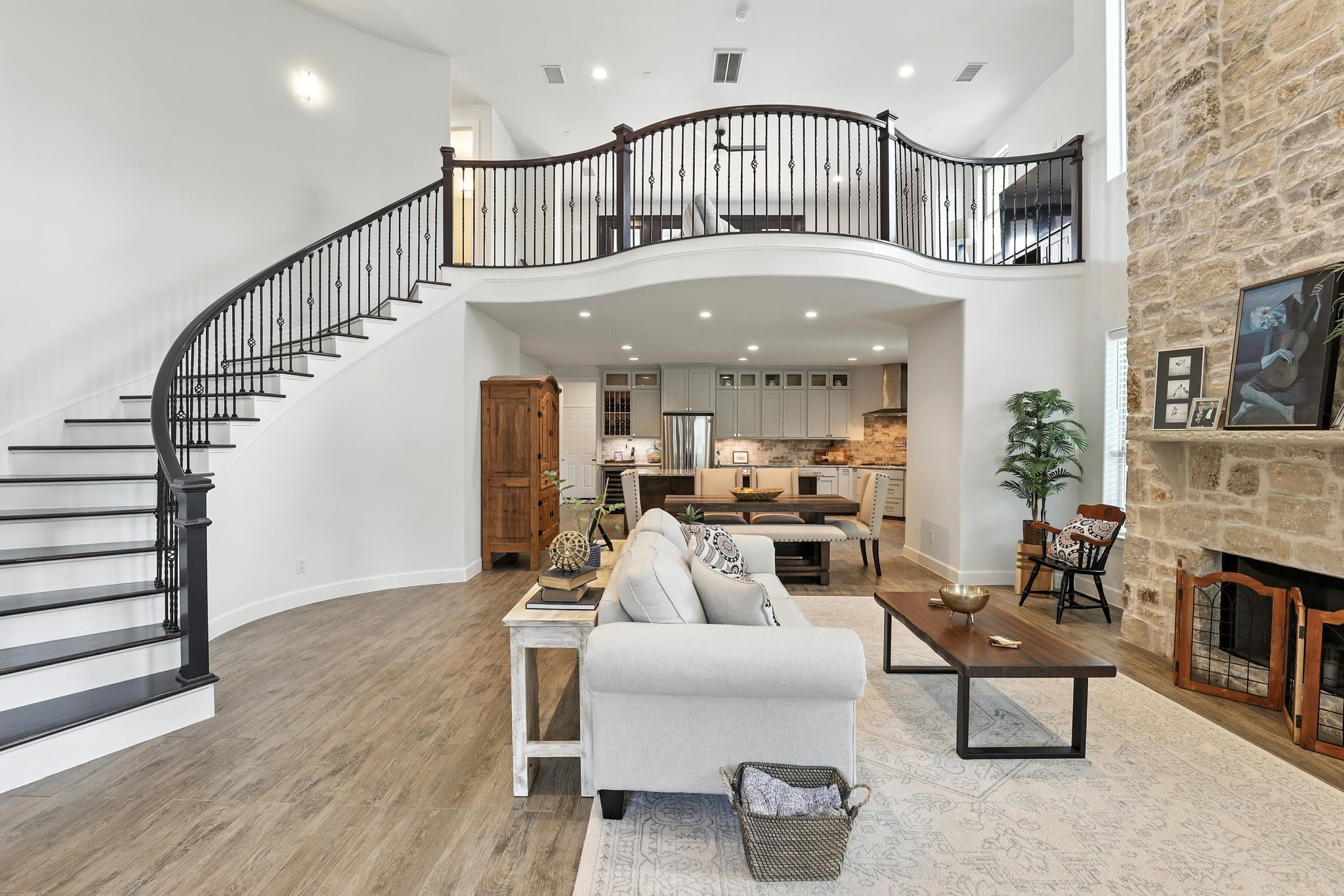 3202 Ozark Street Houston, TX 77021 - Photo 11 of 37 a living room with furniture and a fireplace