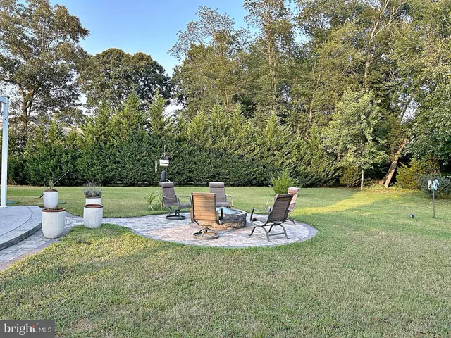 a outdoor view with a seating space