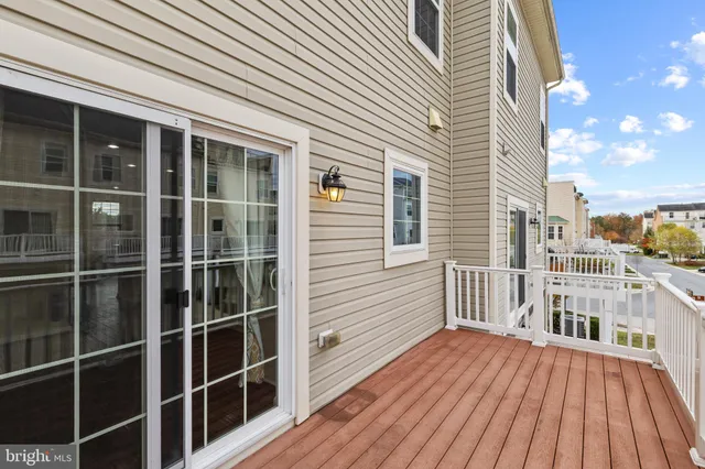 a view of a street with wooden stairs