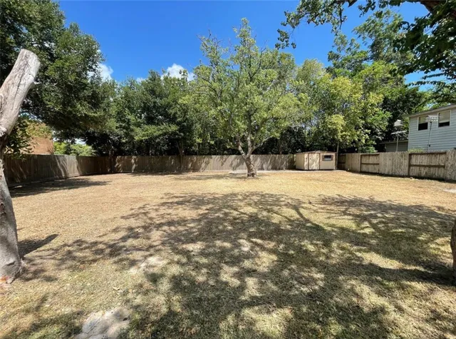 a backyard of a house