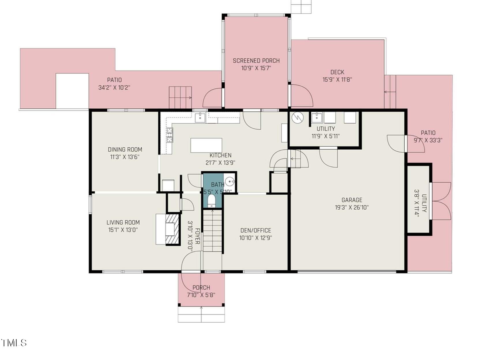 1208 Lexington Farm Road Apex, NC 27502 - Photo 25 of 28 First Floor Layout