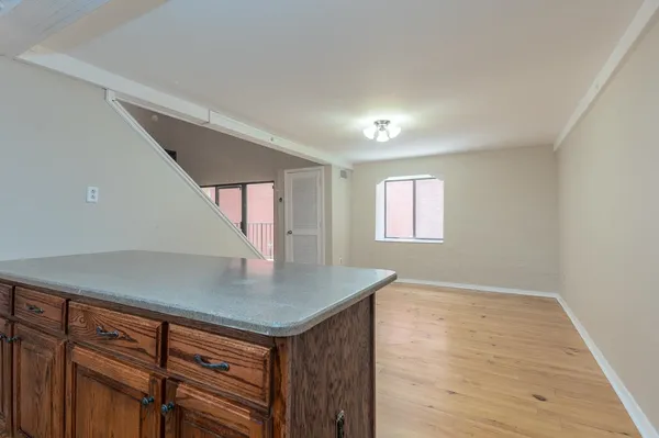 a view of kitchen and window