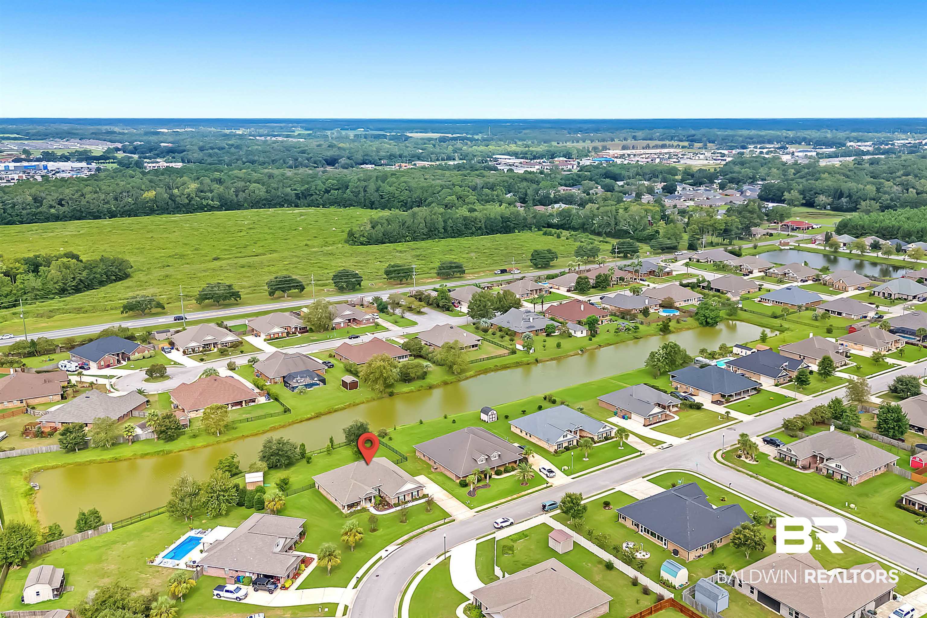 2033 Bourbon Street Foley, AL 36535 - Photo 4 of 57 Aerial view featuring a water view