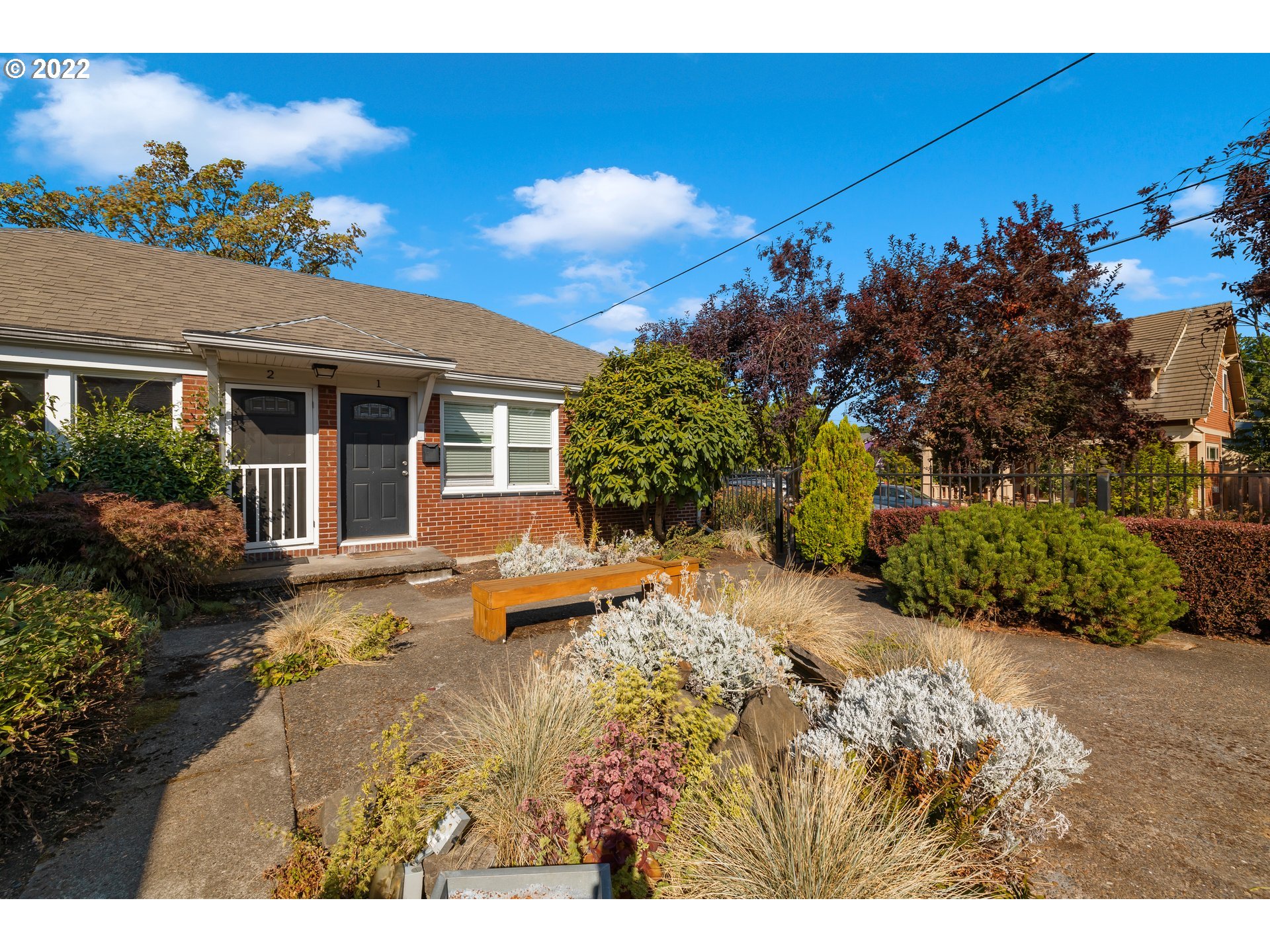 a view of a house with a patio