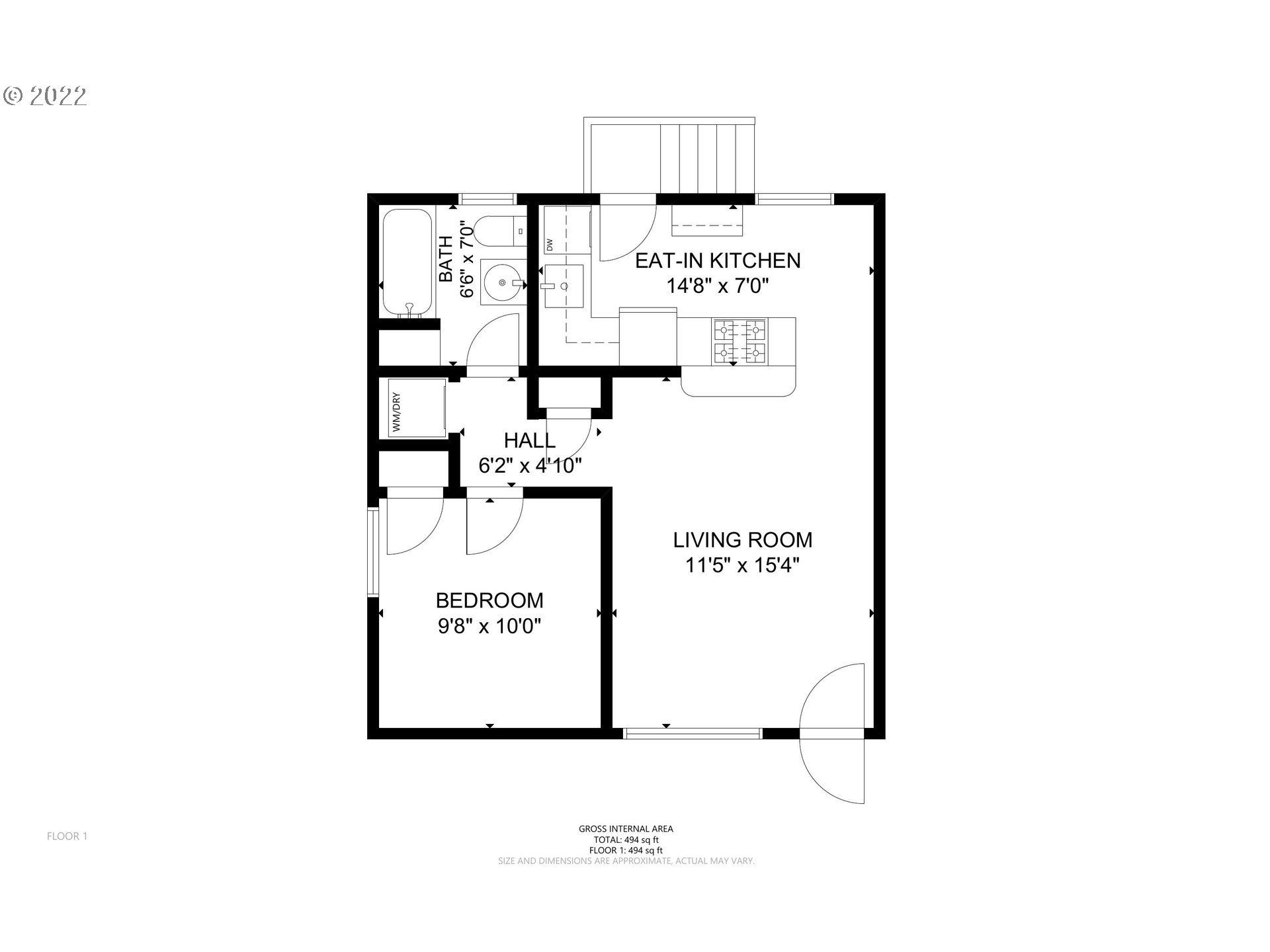 506 Northeast Rosa Parks Way, Unit 2 Portland, OR 97211 - Photo 17 of 17 a picture of a book and a bed