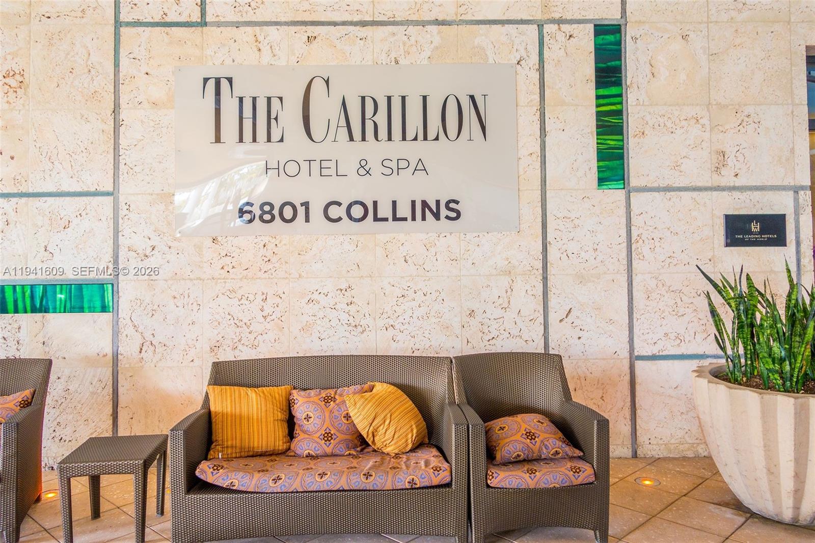 6899 Collins Avenue, Unit 1205 Miami Beach, FL 33141 - Photo 26 of 48 a outdoor with a bench and potted plant