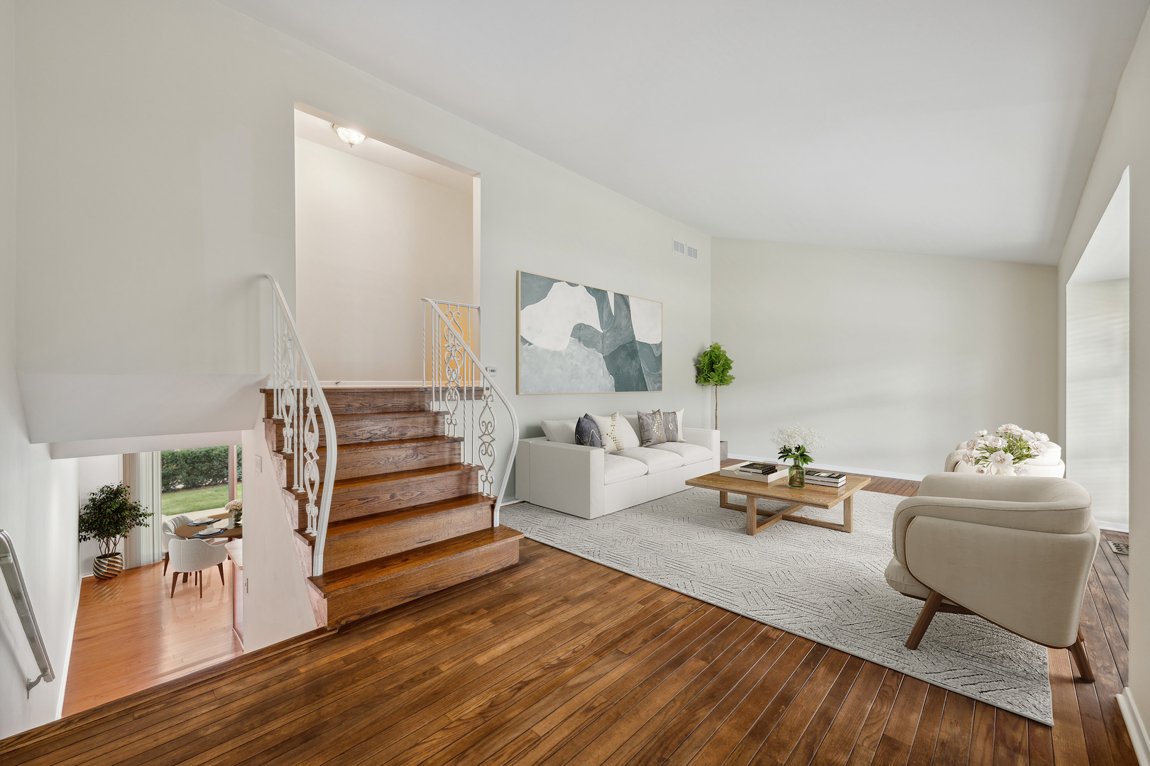 715 Carriage Hill Drive Glenview, IL 60025 - Photo 3 of 18 a living room with furniture and wooden floor