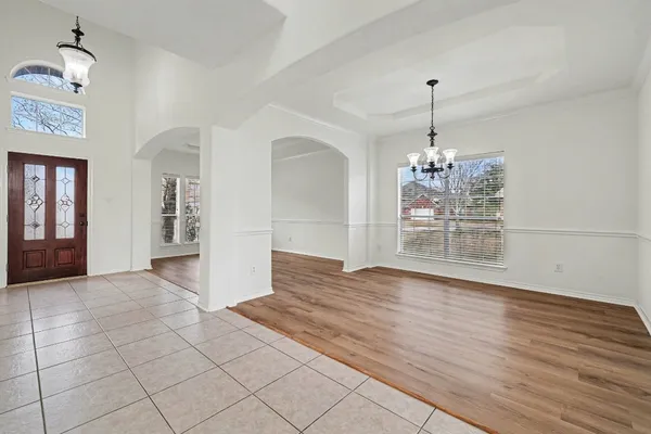 a view of livingroom with kitchen