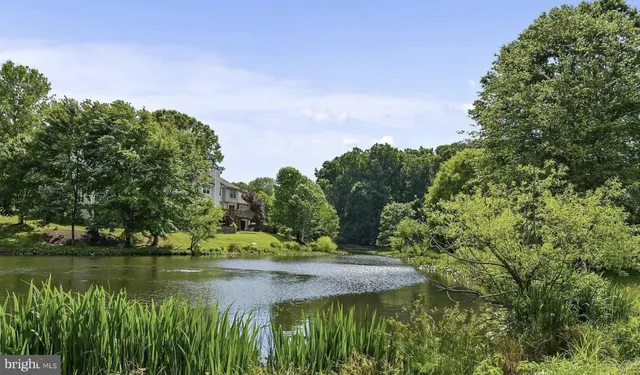 a view of a park with swings