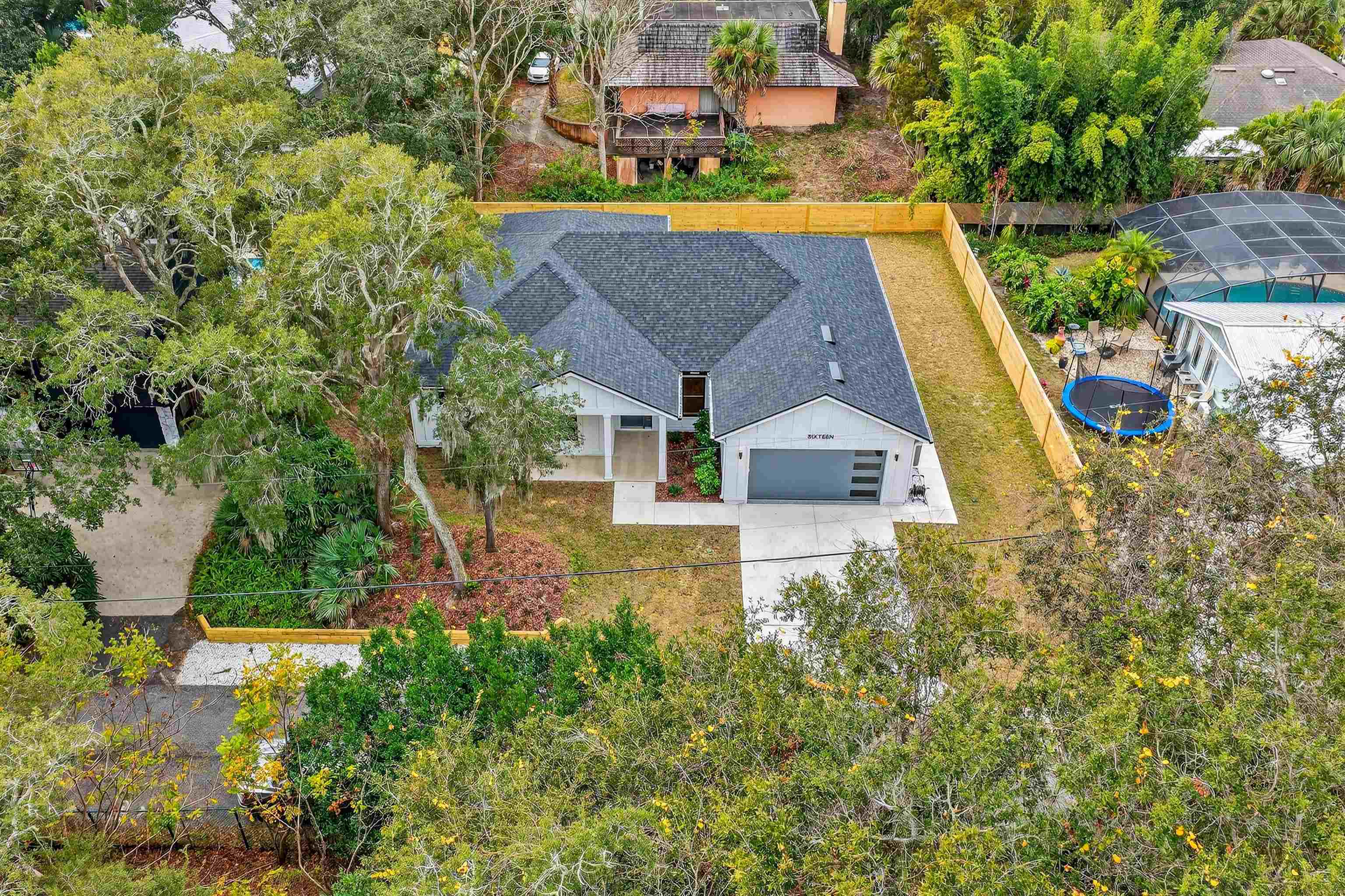 16 Baru Road St. Augustine, FL 32080 - Photo 4 of 73 an aerial view of a house with swimming pool and garden