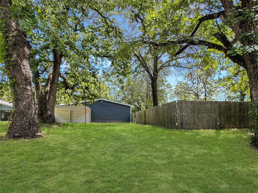1005 Wood Canyon Road Tool, TX 75143 - Photo 21 of 26 a view of backyard with tree