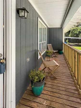 a view of a entryway door front of house
