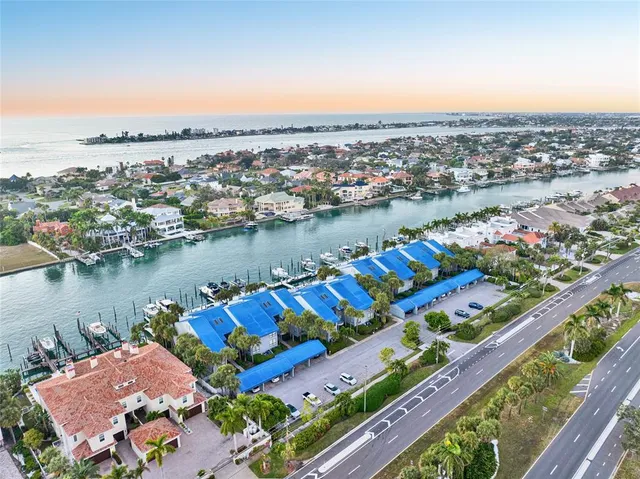 an aerial view of a city with houses