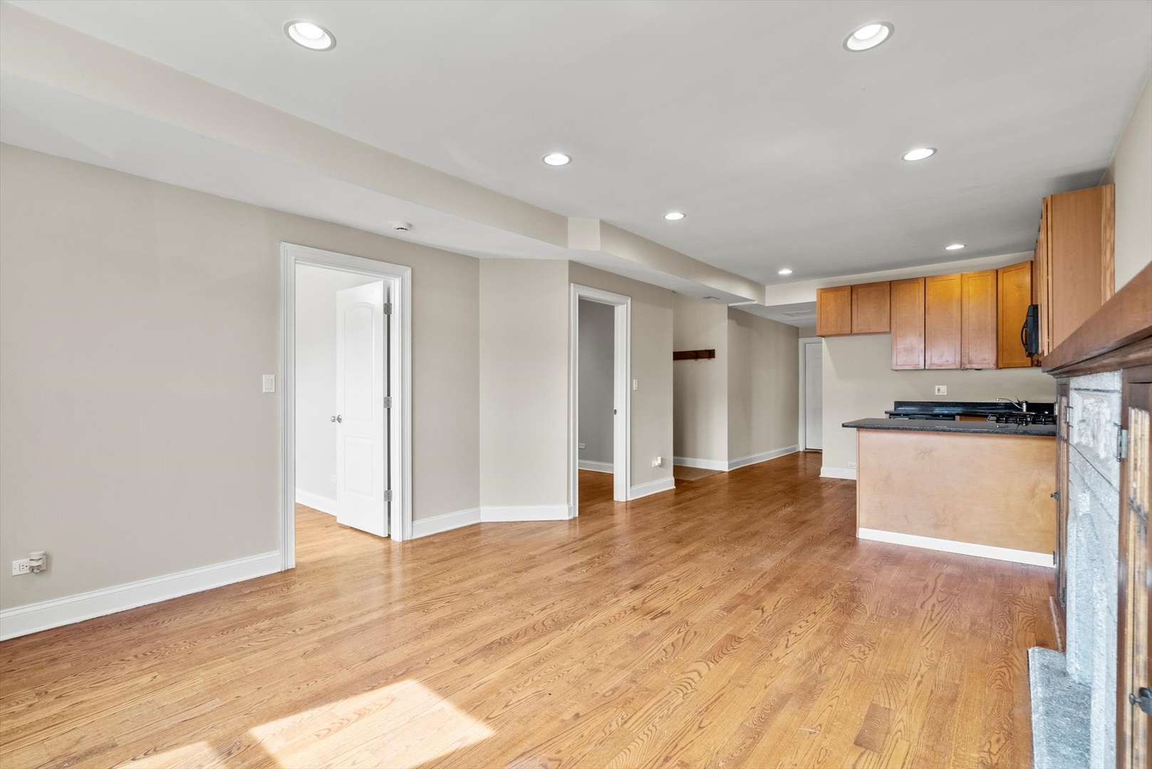 6118 West Addison Street Chicago, IL 60634 - Photo 23 of 35 a view of kitchen with wooden floor