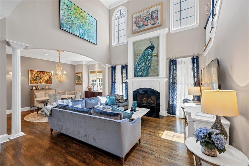 526 Hill Street Southeast Atlanta, GA 30312 - Photo 11 of 81 a living room with furniture and a fireplace