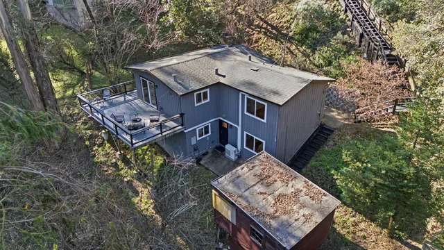 a bird view of house