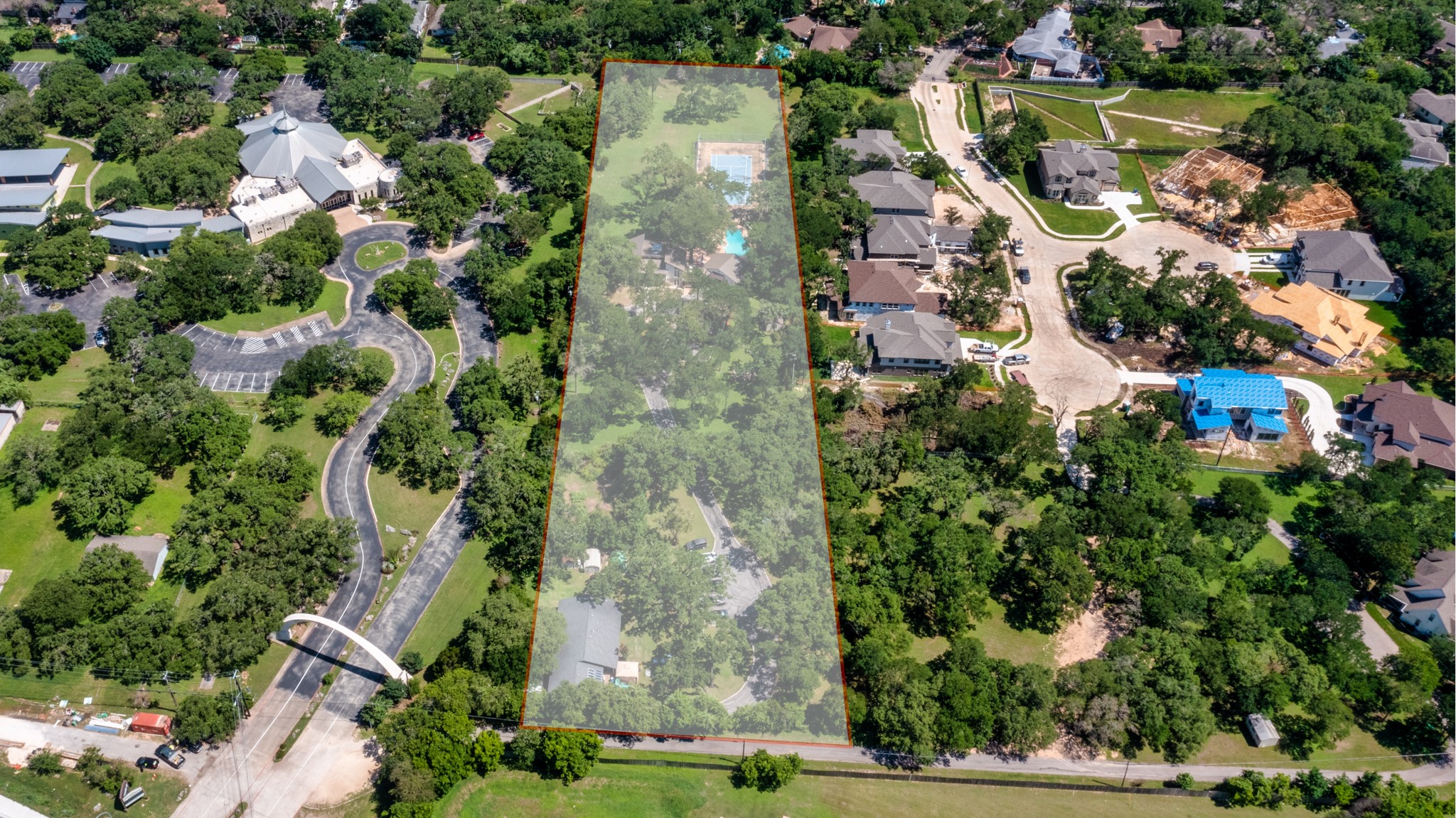 9911 Anderson Mill Road Austin, TX 78750 - Photo 27 of 29 Aerial View facing Property Aerial view facing East. *Lot lines are not exact and are for illustration purposes only.