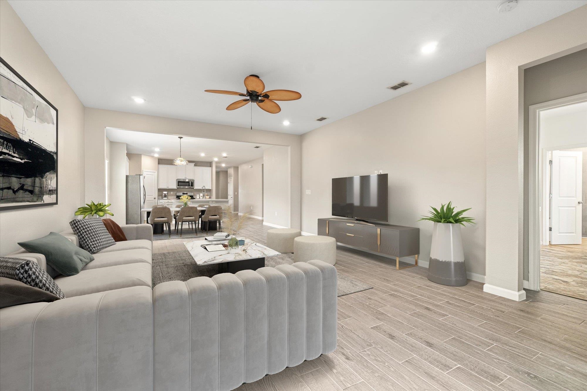 204 Field Flower Way St. Augustine, FL 32092 - Photo 22 of 60 a living room with furniture and a flat screen tv