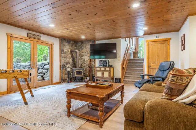 a outdoor space with furniture