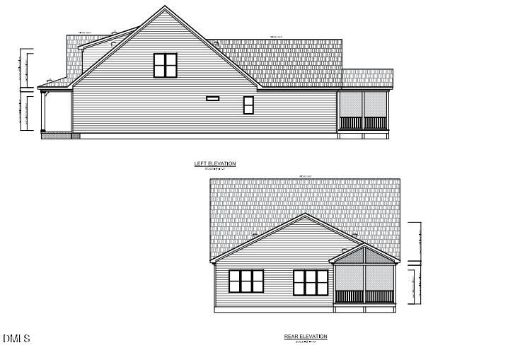 743 West Holly Springs Road Holly Springs, NC 27540 - Photo 3 of 39 Arch Drawings - Rear Elevation -