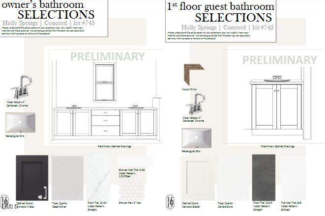 743 West Holly Springs Road Holly Springs, NC 27540 - Photo 6 of 39 Owner Guest Bathroom Selections