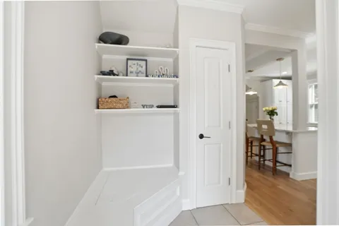 a view of stairs and with window