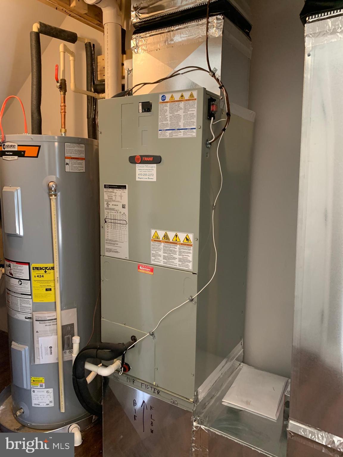 903 Perry Lane Severn, MD 21144 - Photo 33 of 93 Water Heater, Trane Furnace
