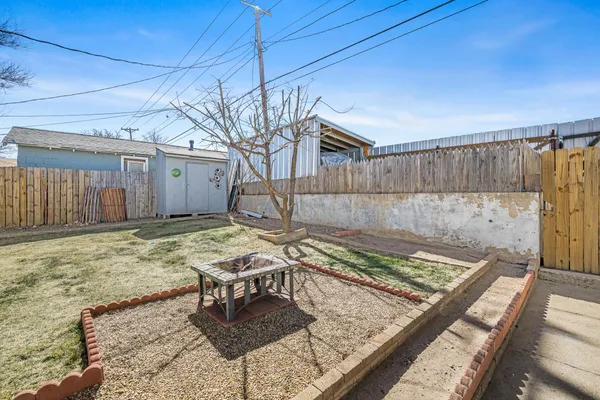 a backyard of a house