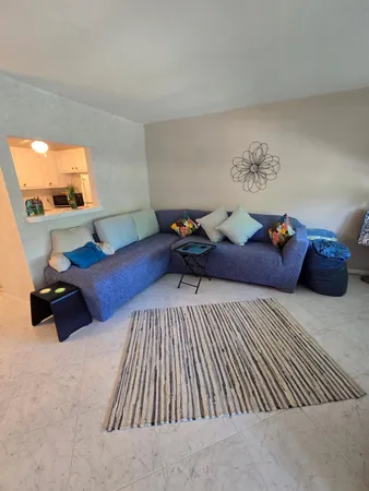 a living room with furniture and a couch