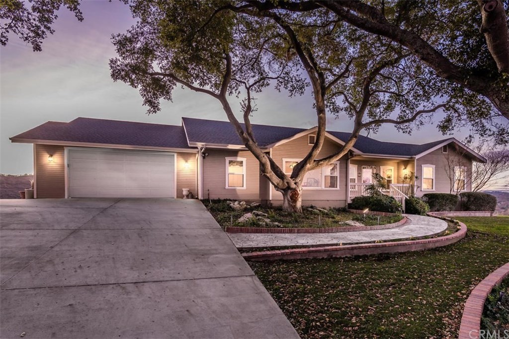 8650 San Gabriel Road Atascadero, CA 93422 - Photo 1 of 1 Main Residence at the top of the hill with circular driveway and ample parking