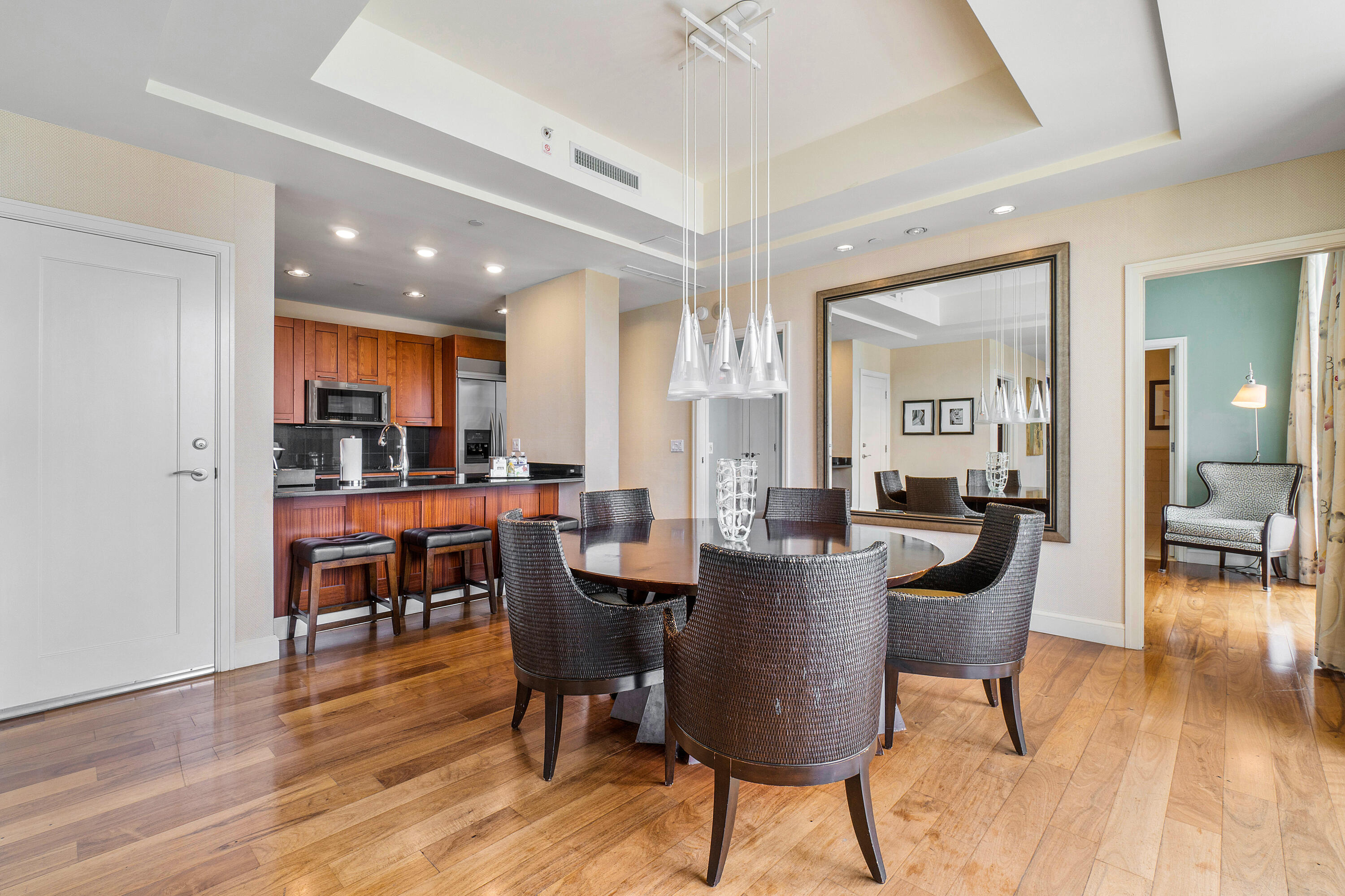 3800 North Ocean Drive Riviera Beach, FL 33404 - Photo 15 of 51 a view of a dining room with furniture window and wooden floor