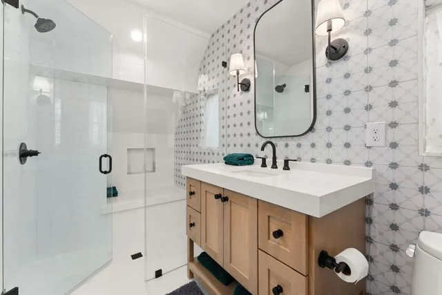 a view of balcony with furniture and wooden deck