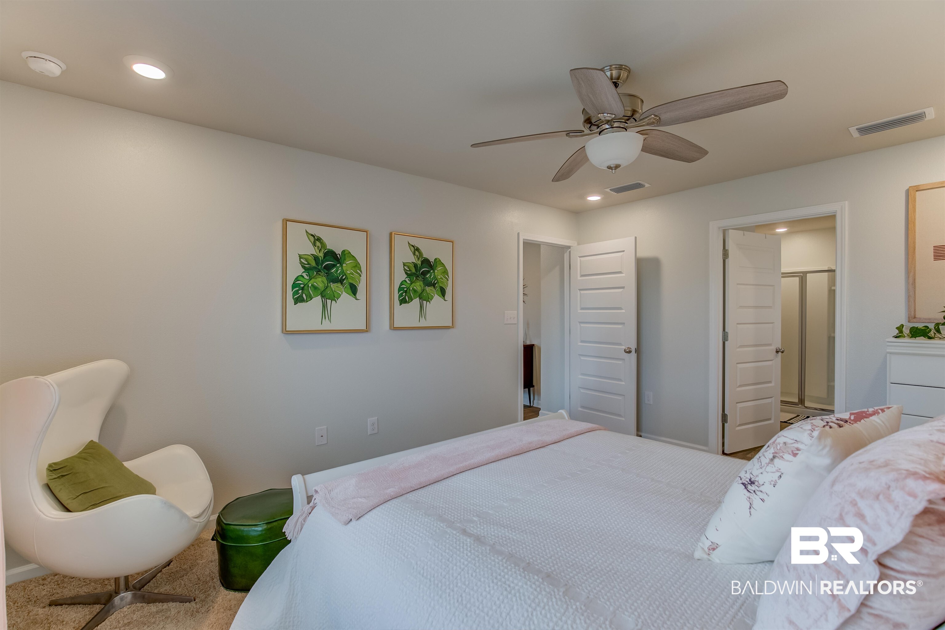 8033 Irwin Loop Daphne, AL 36526 - Photo 23 of 38 Recessed lighting illuminating the room, complemented by a ceiling fan with integrated lighting