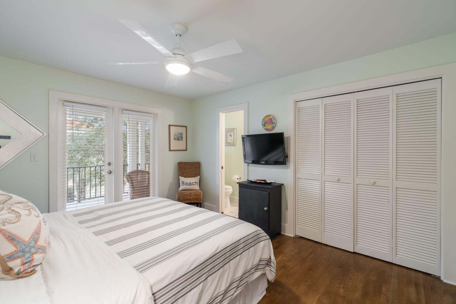 224 Rue Caribe Miramar Beach, FL 32550 - Photo 34 of 67 a bedroom with a bed and a flat screen tv