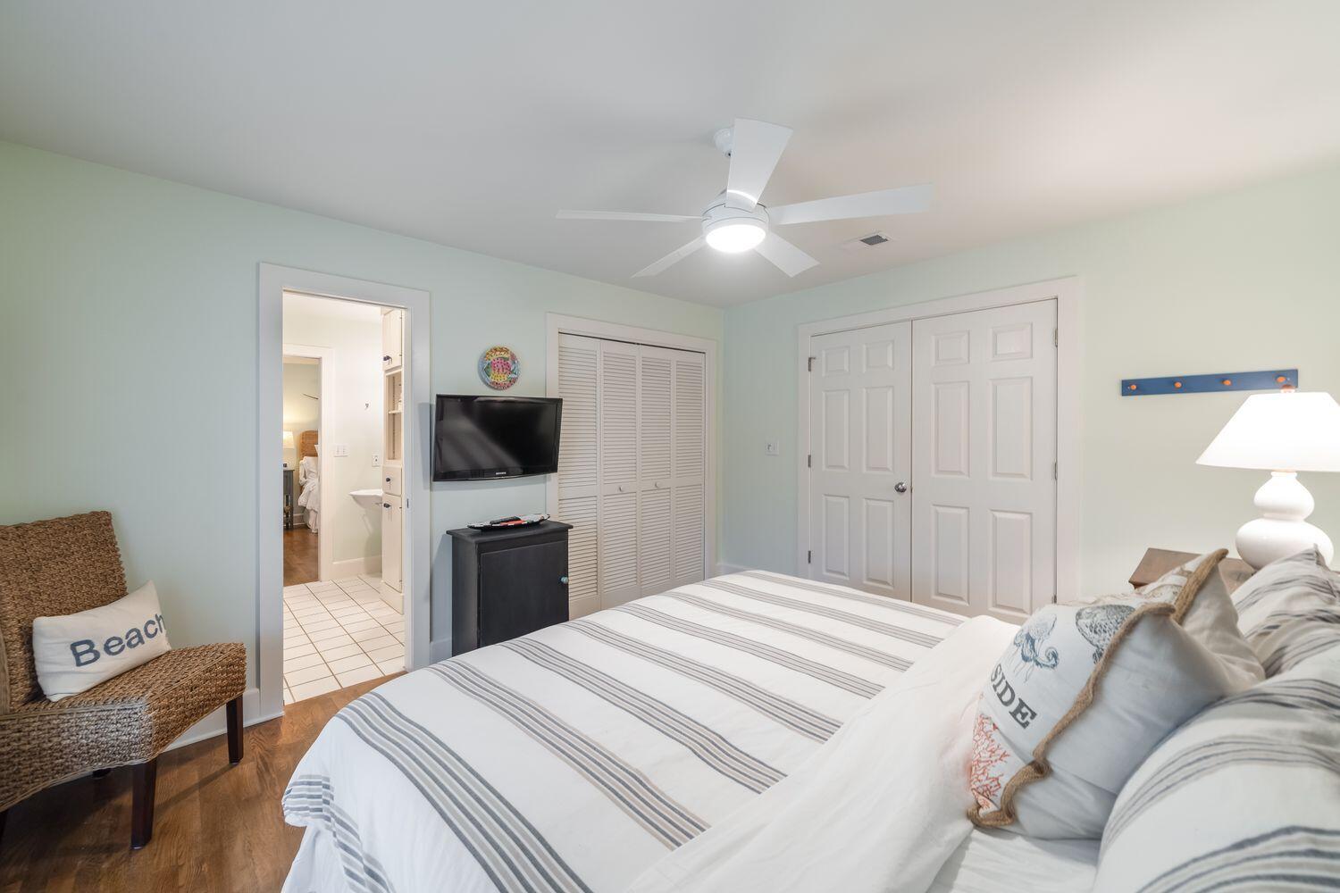 224 Rue Caribe Miramar Beach, FL 32550 - Photo 36 of 67 a bedroom with a bed and a flat screen tv