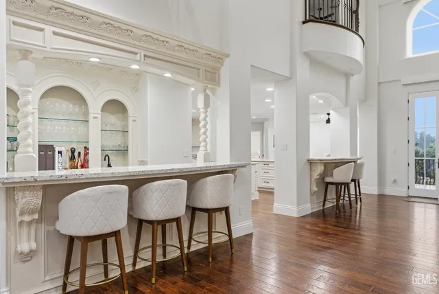 a view of a hallway view with staircase