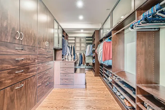 a view of a walk in closet